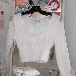 Princess Polly long sleeve crop top